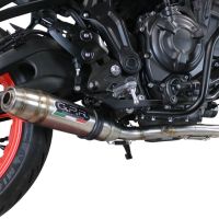 GPR exhaust compatible with  Yamaha Mt-07  2021-2024, Deeptone Inox, full system exhaust legal for UK and non-EU countries including removable db killer 