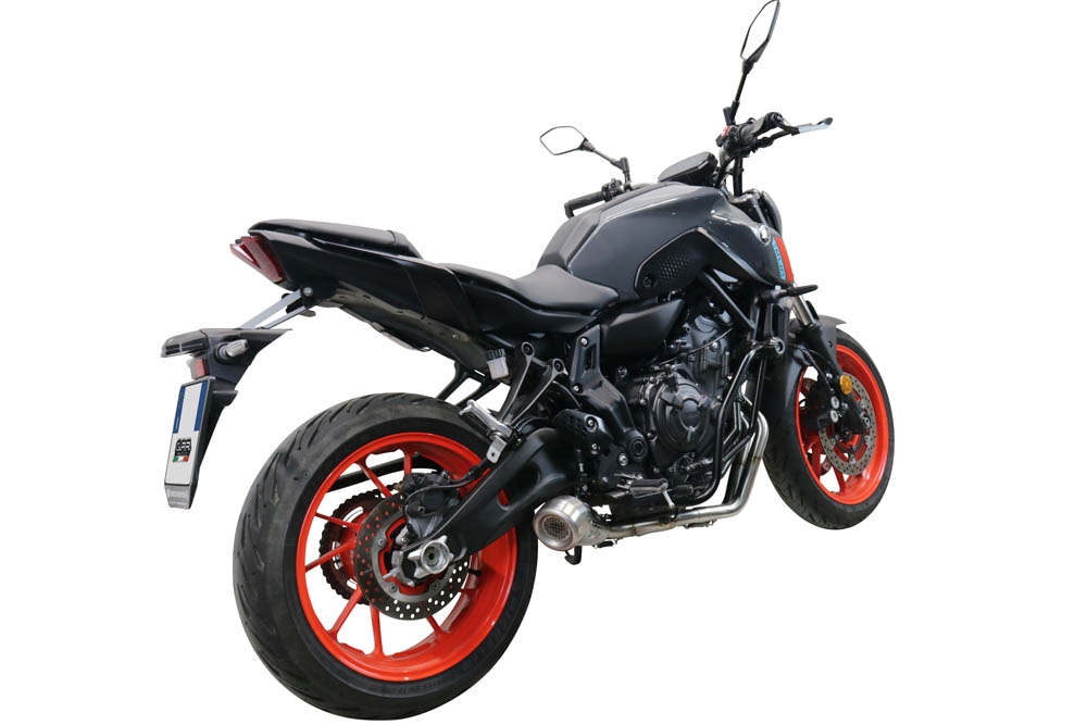 GPR exhaust compatible with  Yamaha Mt-07  2021-2024, Powercone Evo, full system exhaust legal for UK and non-EU countries including removable db killer 