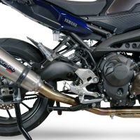 GPR exhaust compatible with  Yamaha Tracer 9 GT 2021-2024, GP Evo4 Titanium, Homologated legal full system exhaust, including removable db killer and catalyst 