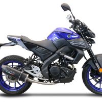 GPR exhaust compatible with  Yamaha Mt 125 2020-2020, Furore Evo4 Nero, Homologated legal full system exhaust, including removable db killer and catalyst 