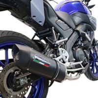 GPR exhaust compatible with  Yamaha Mt 125 2020-2020, Furore Evo4 Nero, Homologated legal full system exhaust, including removable db killer and catalyst 