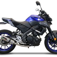 GPR exhaust compatible with  Yamaha Mt 125 2020-2020, M3 Inox , Homologated legal full system exhaust, including removable db killer and catalyst 