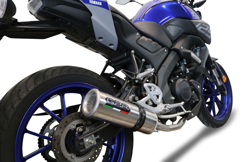 GPR exhaust compatible with  Yamaha Mt 125 2020-2020, M3 Inox , Homologated legal full system exhaust, including removable db killer and catalyst 