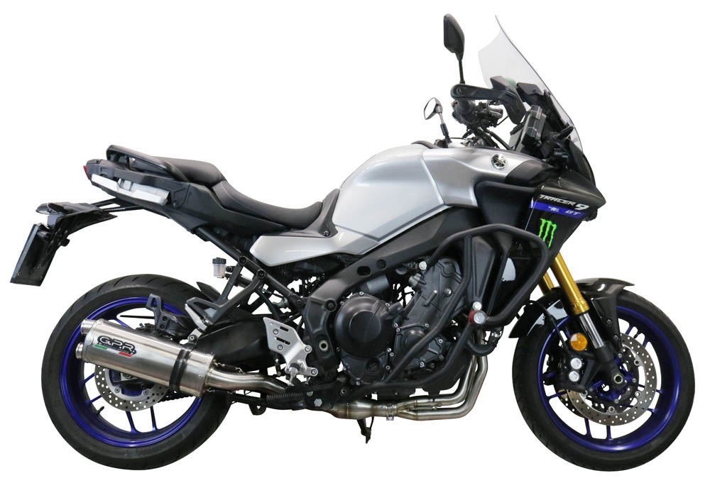 GPR exhaust compatible with  Yamaha Tracer 9 2021-2024, Dual Inox, Homologated legal full system exhaust, including removable db killer and catalyst 