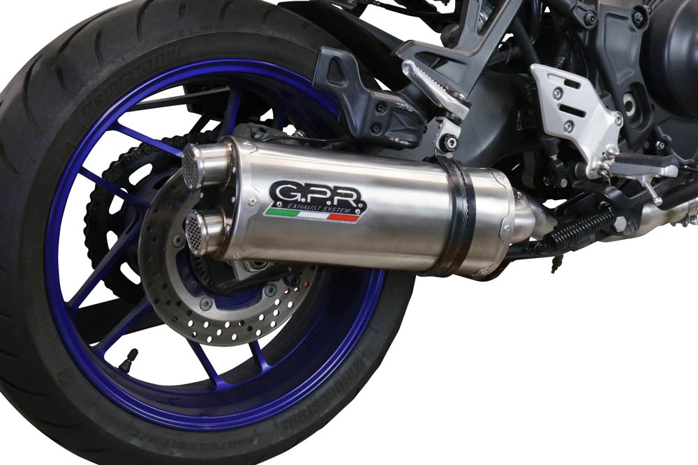 GPR exhaust compatible with  Yamaha Tracer 9 2021-2024, Dual Inox, Homologated legal full system exhaust, including removable db killer and catalyst 