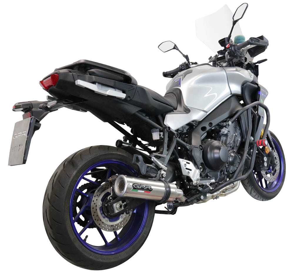 GPR exhaust compatible with  Yamaha Tracer 9 2021-2024, M3 Inox , Homologated legal full system exhaust, including removable db killer and catalyst 