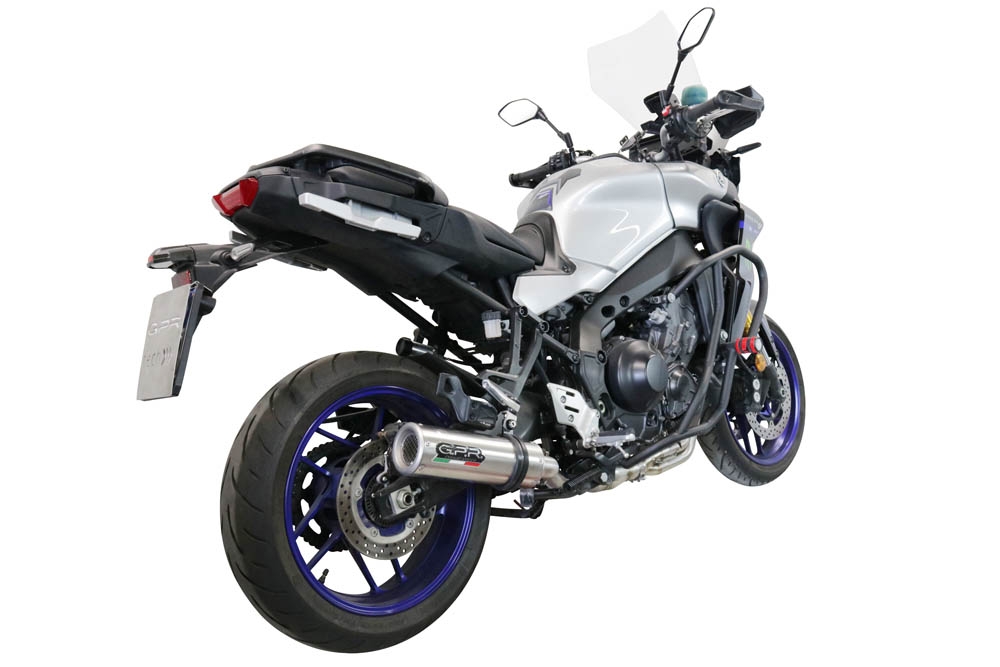 GPR exhaust compatible with  Yamaha Tracer 9 2021-2024, M3 Inox , Homologated legal full system exhaust, including removable db killer and catalyst 