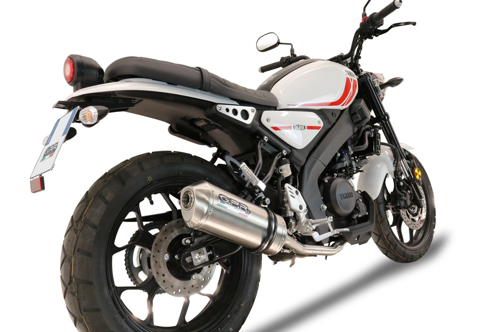 GPR exhaust compatible with  Yamaha XSR 125 2021-2024, Satinox , full system exhaust legal for UK and non-EU countries including removable db killer 