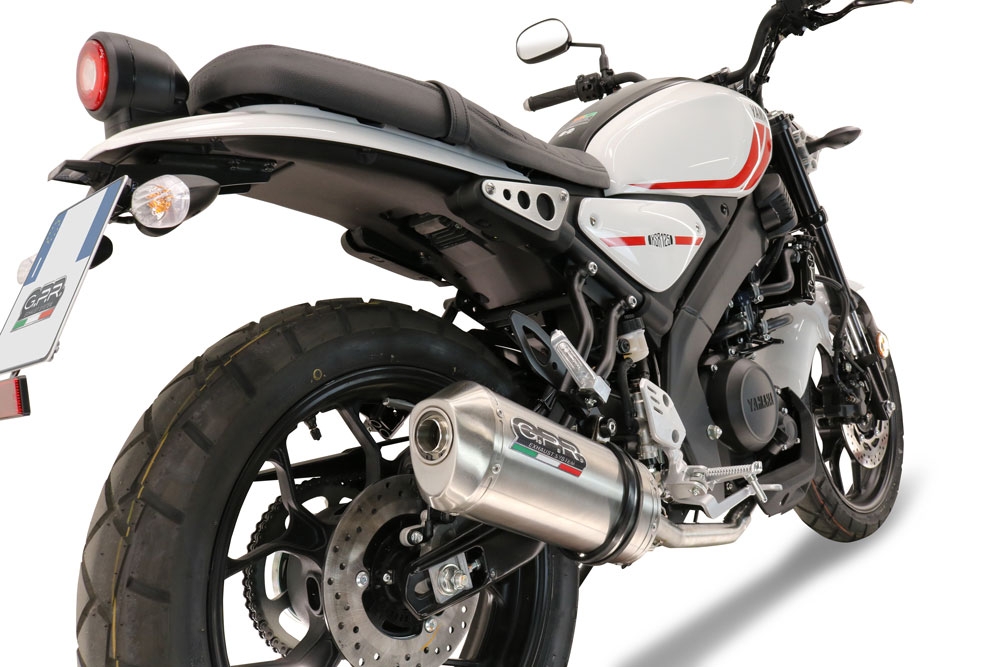 GPR exhaust compatible with  Yamaha XSR 125 2021-2024, Satinox , full system exhaust legal for UK and non-EU countries including removable db killer 