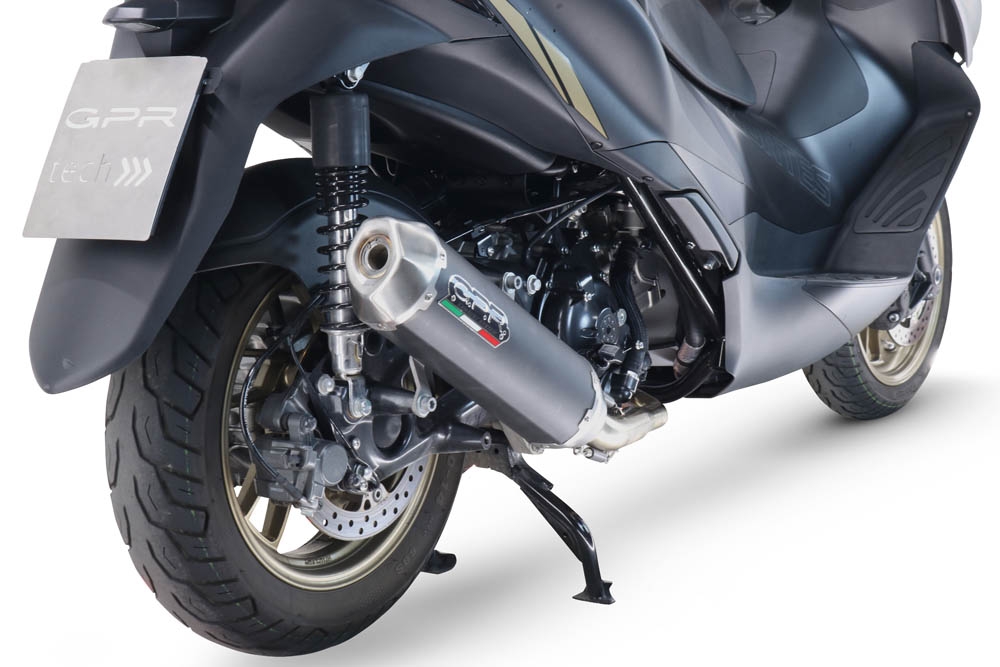 GPR exhaust compatible with  Zontes M 350 2023-2024, Pentascooter, Racing full exhaust system including removable db killer 