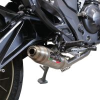 GPR exhaust compatible with  Zontes 350 GK 2022-2024, Deeptone Inox, full system exhaust legal for UK and non-EU countries including removable db killer 