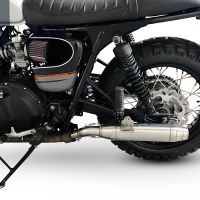 GPR exhaust compatible with  Triumph BONNEVILLE T100 2001-2014, Deeptone Inox, Dual Homologated legal slip-on exhaust including removable db killers and link pipes 