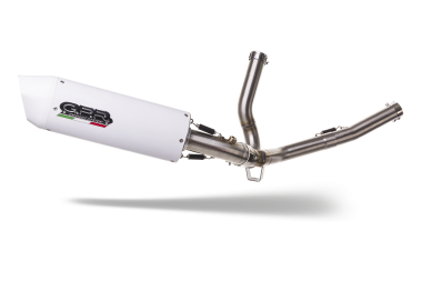 GPR exhaust compatible with  Suzuki V-Strom DL650 2012-2016, Albus Ceramic, Homologated legal Mid-full system exhaust, including removable db killer and catalyst  