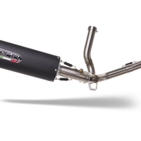 GPR exhaust compatible with  Suzuki Sv 650 - S 2003-2010, Furore Nero, Homologated legal Mid-full system exhaust, including removable db killer and catalyst  