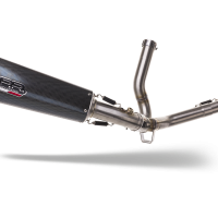 GPR exhaust compatible with  Suzuki V-Strom 650 2021-2024, GP Evo4 Poppy, Homologated legal Mid-full system exhaust, including removable db killer and catalyst  