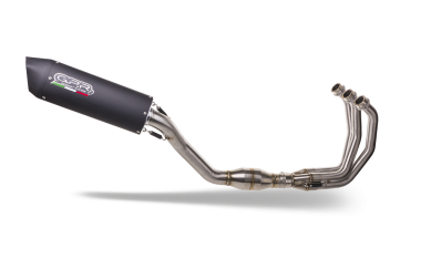 GPR exhaust compatible with  Yamaha Tracer 9 2021-2024, Furore Nero, Racing full system exhaust, including removable db killer 