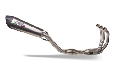 GPR exhaust compatible with  Yamaha Tracer 9 2021-2024, Gpe Ann. titanium, Racing full system exhaust, including removable db killer 