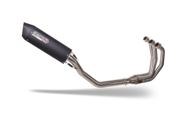 GPR exhaust compatible with  Triumph Daytona 660 2023-2025, Furore Nero, Homologated legal full system exhaust, including removable db killer 