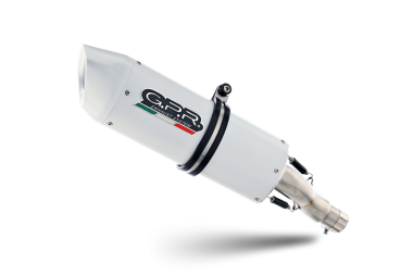 GPR exhaust compatible with  Honda Nc 700 X - S Dct  2012-2018, Albus Ceramic, Homologated legal slip-on exhaust including removable db killer and link pipe 