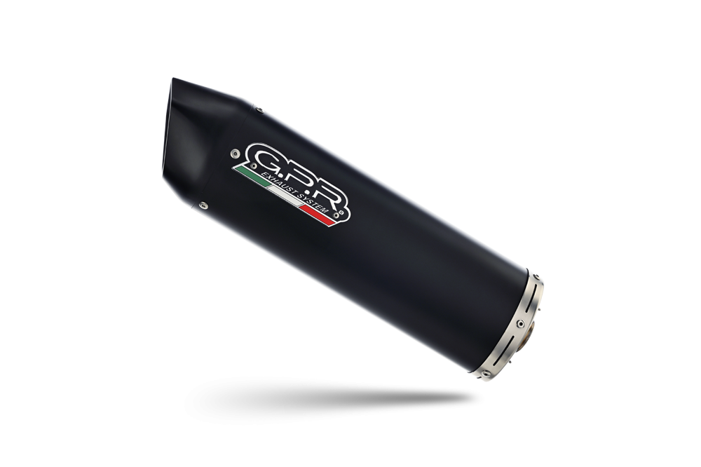 GPR exhaust compatible with  Aprilia Rx 125 2018-2020, Furore Nero, Racing slip-on exhaust, including link pipe and removable db killer 