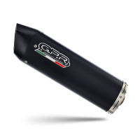 GPR exhaust compatible with  Aprilia Rx 125 2018-2020, Furore Nero, Racing slip-on exhaust, including link pipe and removable db killer 