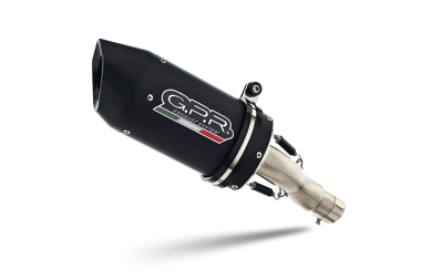 GPR exhaust compatible with  Honda Dn-01 2008-2010, Furore Nero, Homologated legal slip-on exhaust including removable db killer and link pipe 