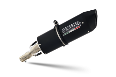 GPR exhaust compatible with  Bmw R 1200 R 2006-2010, Furore Nero, Homologated legal slip-on exhaust including removable db killer and link pipe 