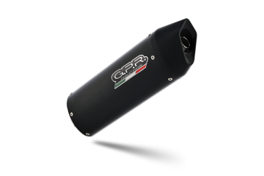 GPR exhaust compatible with  Aprilia Mana 850 Gt 2007-2016, Furore Nero, Homologated legal mid-full system exhaust including removable db killer 