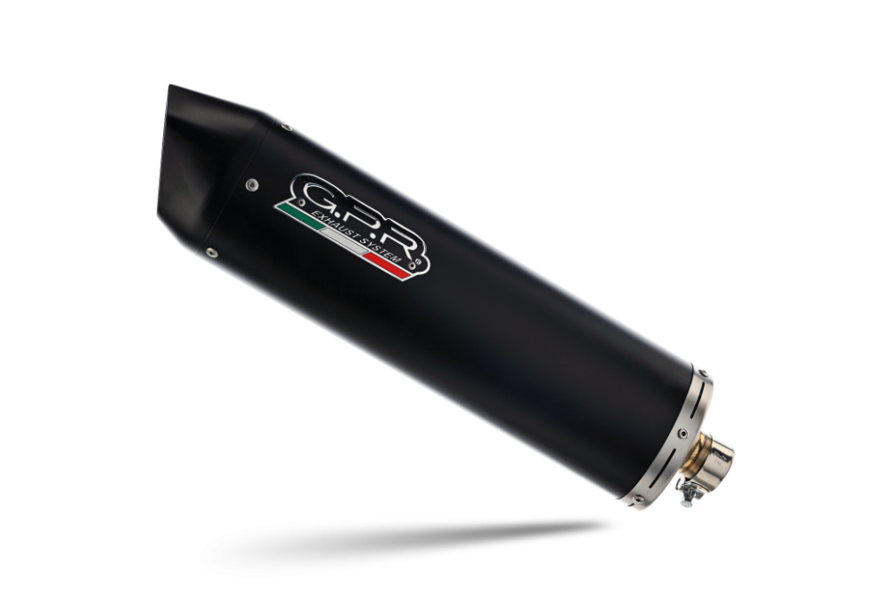 GPR exhaust compatible with  Honda Dylan 150 2000-2006, Furore Nero, Homologated legal full system exhaust, including removable db killer 