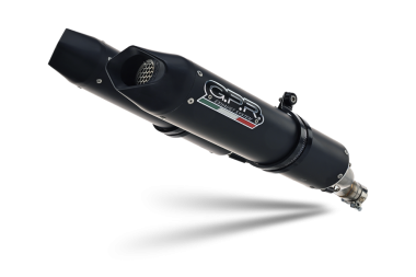 GPR exhaust compatible with  Aprilia Dorsoduro 1200 2011-2016, Furore Evo4 Nero, Dual Homologated legal slip-on exhaust including removable db killers, link pipes and catalysts 