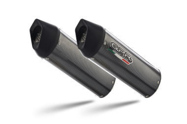 GPR exhaust compatible with  Royal Enfield Continental 650 2019-2020, Furore Evo4 Poppy, Dual slip-on exhaust legal for UK and non-EU countries including removable db killers and link pipes 