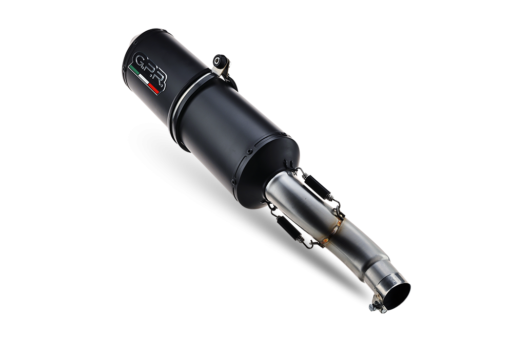 GPR exhaust compatible with  Honda Transalp XL 650 V 2000-2006, Ghisa , Homologated legal slip-on exhaust including removable db killer and link pipe 