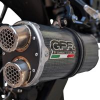 GPR exhaust compatible with  Honda XL750 TRANSALP 750 2024-2025, Dual Poppy, Homologated legal slip-on exhaust including removable db killer and link pipe 