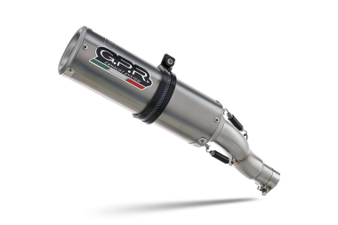 GPR exhaust compatible with  Aprilia Tuono 1100 V4 Rr 2017-2020, M3 Titanium Natural, Homologated legal slip-on exhaust including removable db killer, link pipe and catalyst 