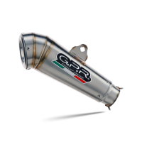 GPR exhaust compatible with  Benelli Leoncino 500 Trail 2017-2024, Powercone Evo, Homologated legal slip-on exhaust including removable db killer and link pipe 