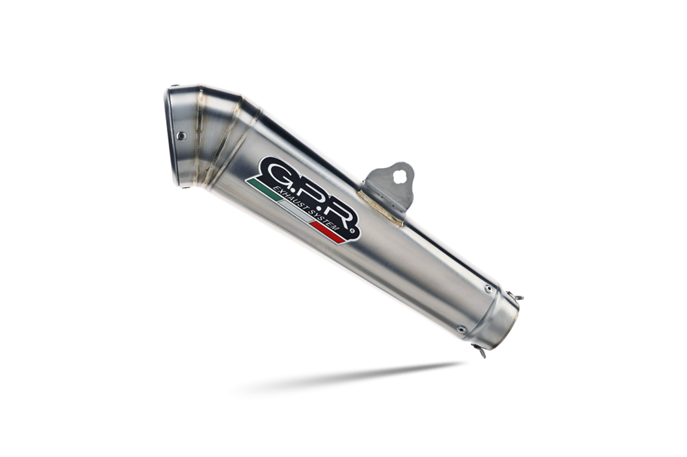 GPR exhaust compatible with  Bmw R 1200 Gs -Adventure 2014-2016, Powercone Evo, Homologated legal slip-on exhaust including removable db killer and link pipe 