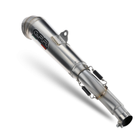 GPR exhaust compatible with  Benelli Leoncino 500 Trail 2017-2024, Powercone Evo, Homologated legal slip-on exhaust including removable db killer and link pipe 