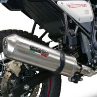 GPR exhaust compatible with  Royal Enfield Scram 411 2022-2024, Satinox , Slip-on exhaust legal for UK and non-EU markets including link pipe and removable db killer 