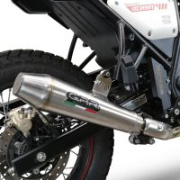 GPR exhaust compatible with  Royal Enfield Scram 411 2022-2024, Vintacone, Slip-on exhaust legal for UK and non-EU markets including link pipe and removable db killer 