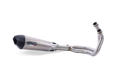 GPR exhaust compatible with  Kawasaki Er 6 N - F  2012-2016, Gpe Ann. titanium, Homologated legal full system exhaust, including removable db killer and catalyst 