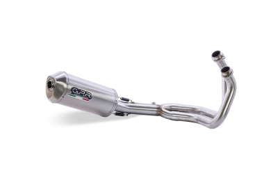 GPR exhaust compatible with  Kawasaki Er 6 N - F  2012-2016, Satinox , Homologated legal full system exhaust, including removable db killer 