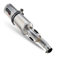 GPR exhaust compatible with  Benelli Trk 502 2017-2020, Satinox , Slip-on exhaust legal for UK and non-EU markets including link pipe and removable db killer 