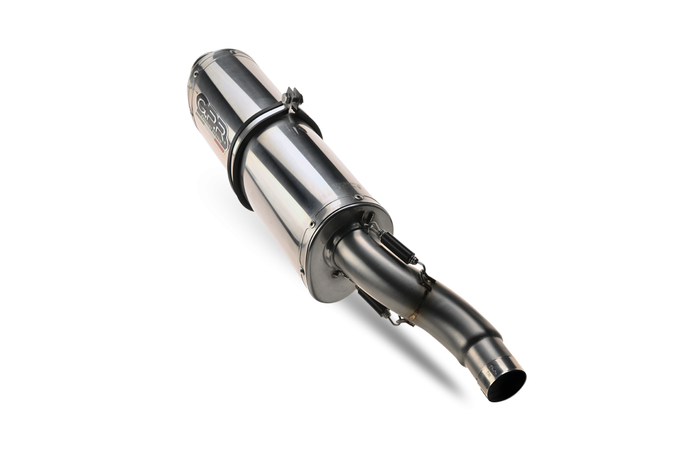 GPR exhaust compatible with  Aprilia Etv Caponord 1000 Rally 2001-2007, Trioval, Dual Homologated legal slip-on exhaust including removable db killers, link pipes and catalysts 